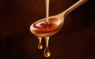 honey falling off a honey dipper