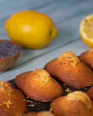 Madeleine au citron et au graine de pavot