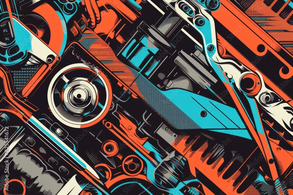 Poster design a series of vector patterns inspired by nature