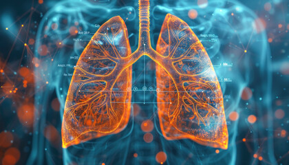 A detailed computergenerated image showcases the precise anatomy of a persons lungs