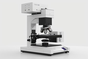 Render a 3D model of a cutting-edge confocal microscope