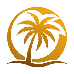 Golden palm tree

