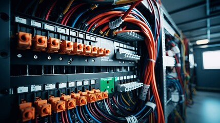 A photo of construction site electrical wiring.