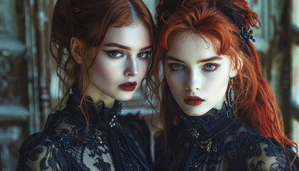 Obraz premium two gothic style women