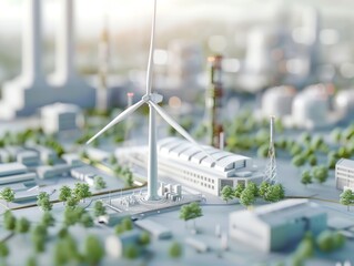 Obraz premium Improving wind energy with smart turbine design
