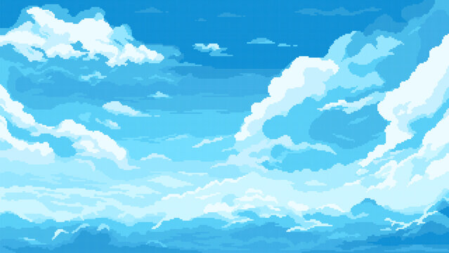 pixel art game level background, 8 bit, landscape, arcade video game