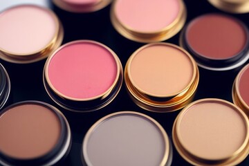 Lipstick Collection. This image showcases a multi-colored collection of lipsticks, each encased in a luxurious gold case. Displayed on a stand in a cosmetics store.