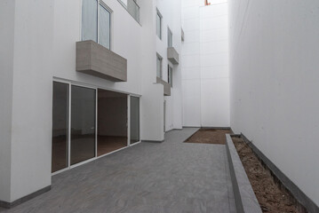 interior courtyard of modern house