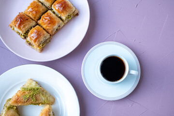 baklavas and Turkish coffee
