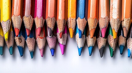 Close Up of Colorful Pencils