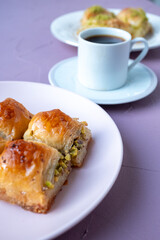 baklavas and Turkish coffee