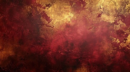 abstract painting smooth floor background texture with dark red and gold