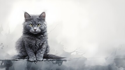 Fototapeta premium gray cat