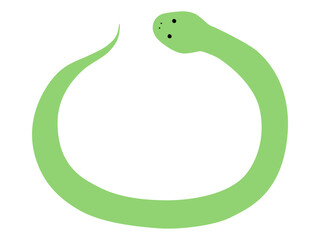 蛇のベクターイラスト。干支、十二支、へび、年賀
