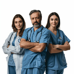 doktor, pielęgniarka, druzyna, lek, baba, medyczne, szpital, zdrowie, lecznictwo, gromada, stetoscope, lud, uśmiech, uśmiech, chronić, klinika, doktor, jednolitego, fachowiec, laska, para, okupacja, l