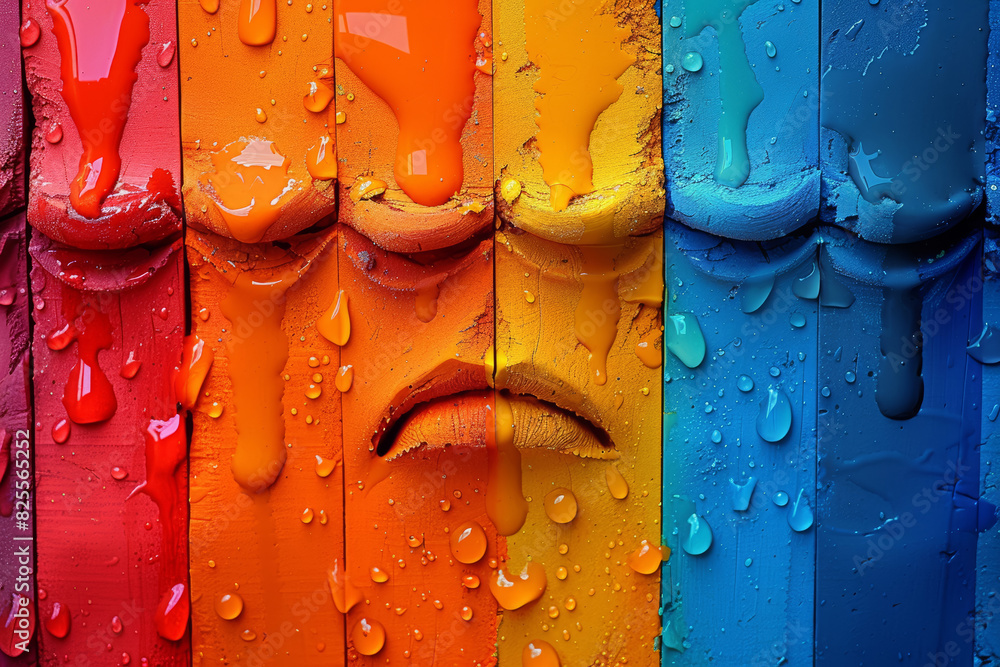 Poster a spectrum of attitudes spanning the range of human emotion, from optimism to pessimism and everythi