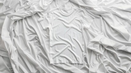 Fototapeta premium blank t-shirt template photographed in a creative commercial advertising ad --chaos 10 --ar 16:9 Job ID: 941dab50-f6a6-49bd-841b-f31ebd460fb1