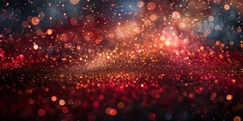 Obraz premium background of abstract glitter lights. red, gold and black