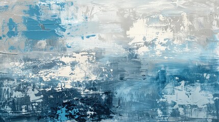 Textured blue and grey abstract background with paint strokes
