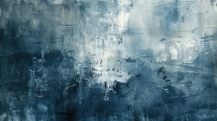 Obraz premium Textured blue and grey abstract background with paint strokes