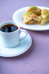 baklavas and Turkish coffee