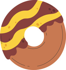 Sweet Donut With Chocolate