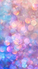 Abstract blur bokeh banner background. Rainbow colors, pastel purple, blue, gold yellow, white silver, pale pink bokeh background 