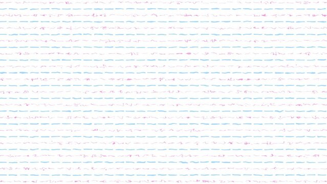 Abstract striped video background seamless loop animation with animated blue and red lines texture white background