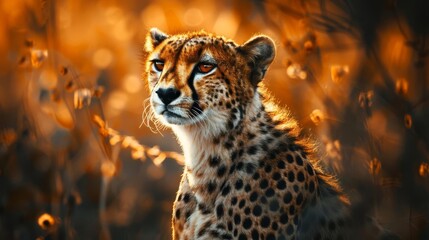 majestic cheetah portrait powerful and swift african predator