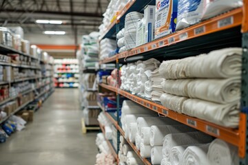 Wholesale Store Aisle with Paper Products: Towels, Napkins, and More at Costco