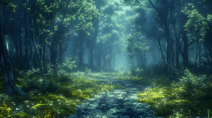 Obraz premium morning in the forest