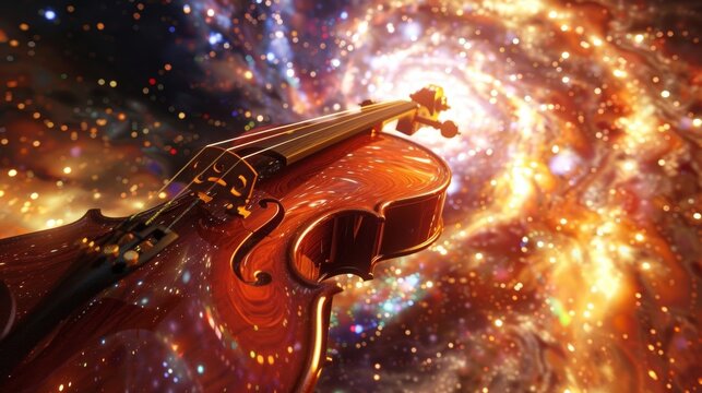 An ethereal melody fills the universe as tiny violin notes represent the elusive neutrino.
