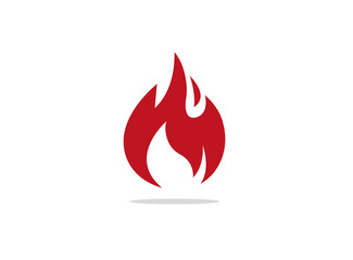 Fire logo, red flame design illustration image
