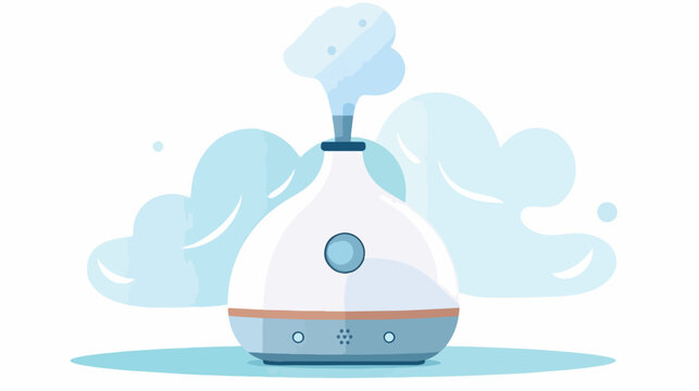 Humidifier or steam diffuser for home air flat vect