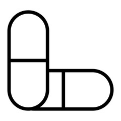 Capsules Vector Line Icon Design