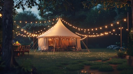Simple marquee with lights