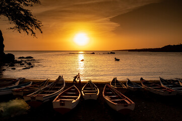 Por do Sol Cidade Velha na Cidade da Praia em Cabo Verde