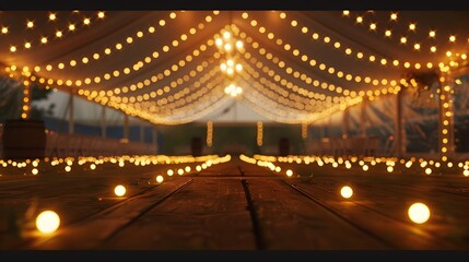 Simple marquee with lights