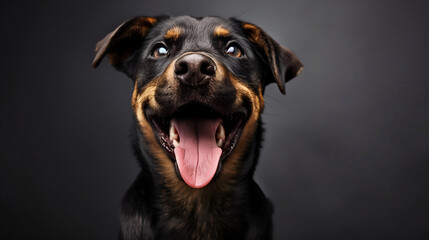 Obraz premium A portrait of happy dog