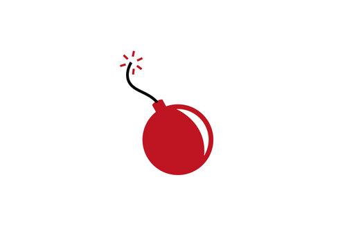 Bomb a brennende bombe logo, tnt icon, dynamite symbol design illustration image