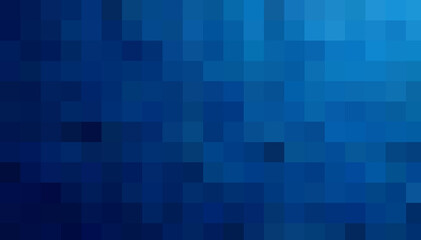 Gradient blue background. Geometric texture of light-dark blue squares. The substrate for branding, calendar, postcard, screensaver, poster, cover. A place for your design or text. Vector illustration