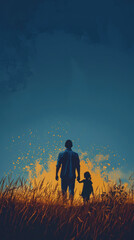 Fototapeta premium Celebrating Father’s Day, Honoring Dads with Love and Gratitude