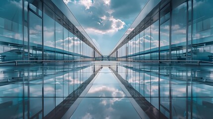 Aerial view of a busy airport terminal with planes parked at gates, resembling a kaleidoscope pattern, showcasing modern aviation infrastructure.