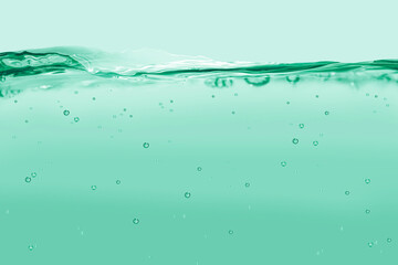 Cosmetic moisturizing texture background toner tonic or gel blue green background