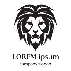 Elegant and dignified lion head logo design