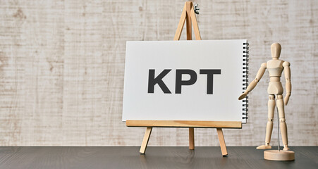There is notebook with the word KPT. It is an abbreviation for Keep, Problem, Try as eye-catching image.