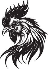 Portrait of a Rooster's Head