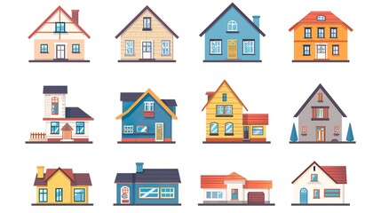 Fototapeta premium House icons set. Home icon collection. Real estate