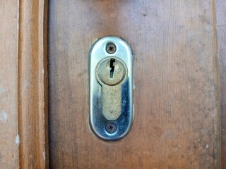 Classic style house door keyhole in silver and gold, for property needs, interior design, decoration, home, etc