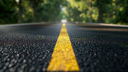 Asphalt road in scale, in perspective
